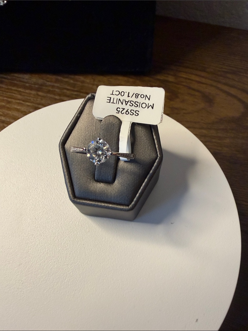 Moissanite Sterling Silver Solitaire Ring